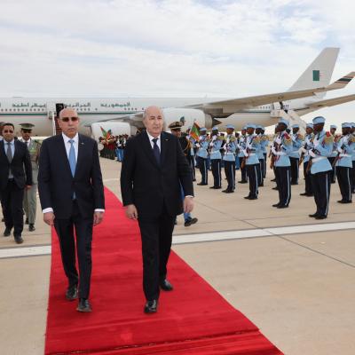 Arrivée de Tebboune en Mauritanie