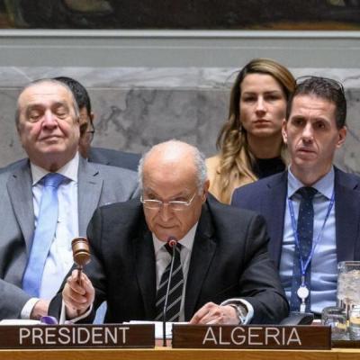 Attaf préside une réunion du CS sur la coopération entre la LA et l'organe exécutif de l'ONU