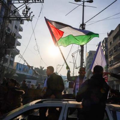 La joie des Palestiniens après l'entrée en figueur du cessez-le-feu