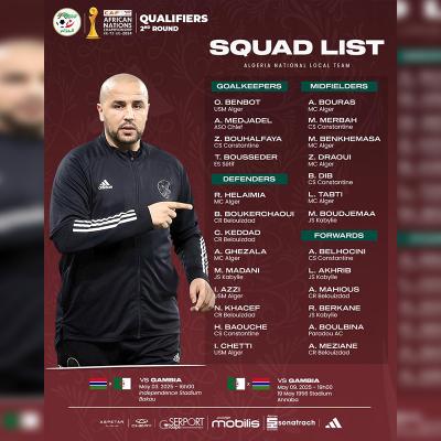 Bougherra dévoila sa liste pour affronter la Gambie