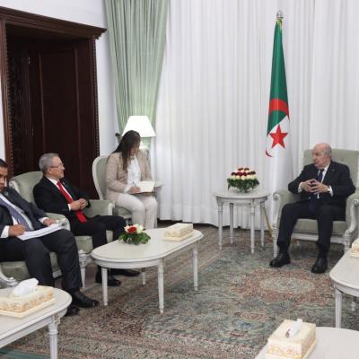 رئيس الجمهورية يستقبل وزير السلطة الشعبية للفلاحة الإنتاجية والأراضي لجمهورية فنزويلا رئيس الجمهورية يستقبل وزير السلطة الشعبية للفلاحة الإنتاجية والأراضي لجمهورية فنزويلا