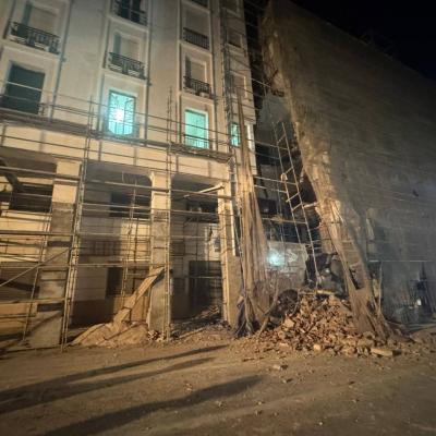 إجلاء 10 عائلات جراء انهيار جزئي لبناية قديمة قيد الترميم بمدينة سكيكدة  