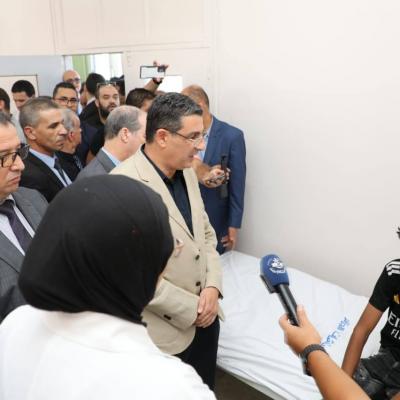 آيت مسعودان يقف بأم البواقي على الحالة الصحية للمواطنين الذين أصيبوا بعضات كلب