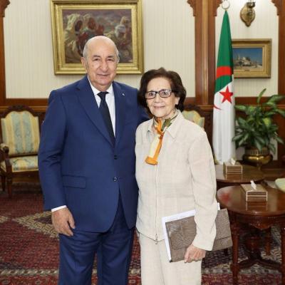 رئيس الجمهورية يستقبل المجاهدة جميلة بوحيرد