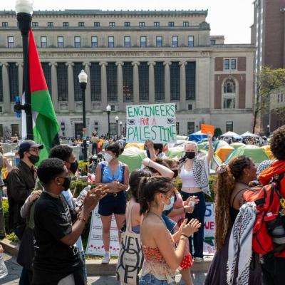 Manif-étudiant us gaza