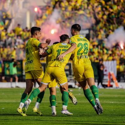 Grande joie des joueurs de la JSK