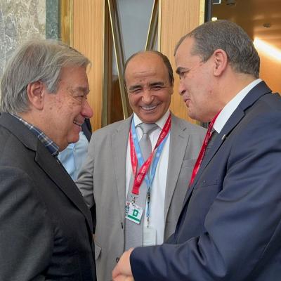 السيد رزيق يلتقي بجنيف بالأمين العام للأمم المتحدة
