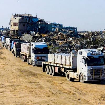 Arrivée à Ghaza de plusieurs camions de gaz et de carburants après l'entrée en vigueur de l'accord