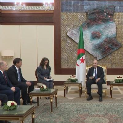  رئيس الجمهورية يستقبل وزير الخارجية البيلاروسي
