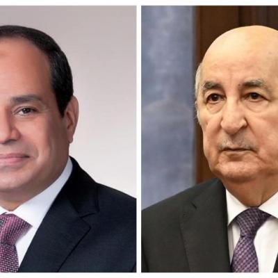 رئيس الجمهورية يتلقى مكالمة هاتفية من نظيره المصري