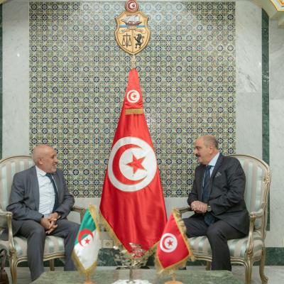 النفطي مستقبلا الوفد الجزائري 