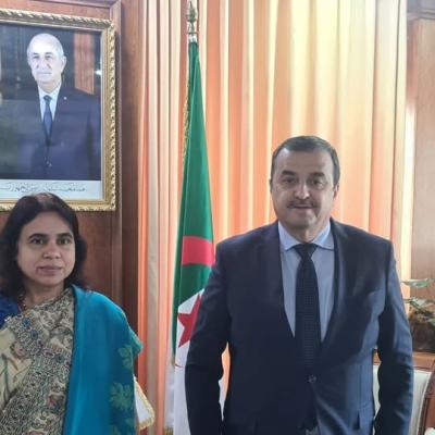 عرقاب مع سفيرة الهند بالجزائر