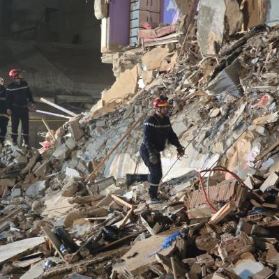  جريح واحد في حادث انهيار جزئي لبناية بالعاصمة