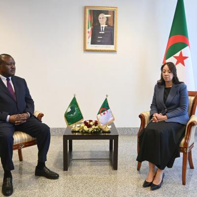 منصوري مع رئيس البرلمان الإفريقي 