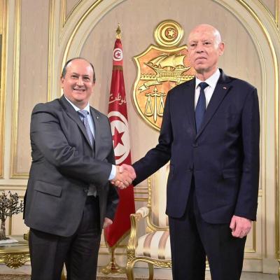 الوزير الأول السيد سيفي غريب يستقبل من طرف الرئيس التونسي