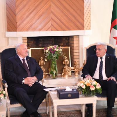 السيد بوغالي يؤدي زيارة مجاملة الى رئيس جمهورية بيلاروسيا 