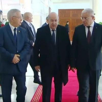 رئيس الجمهورية يصل إلى قصر الأمم لإلقاء خطاب للأمة أمام البرلمان بغرفتيه