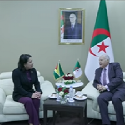 وزير الشؤون الخارجية يستقبل السفيرة والمندوبة الدائمة لدولة غويانا لدى منظمة الأمم المتحدة