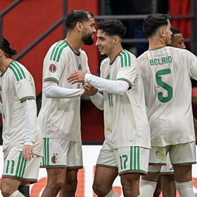 Joie des joueurs de l'équipe nationale