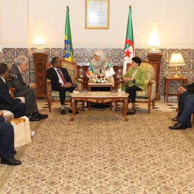 عسلاوي تستقبل رئيس مجلس التحقيق الدستوري لجمهورية إثيوبيا الفيدرالية