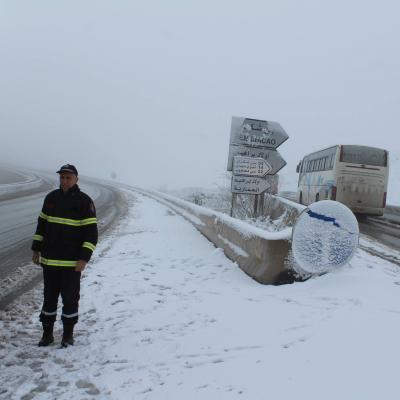Routes coupées par la neige