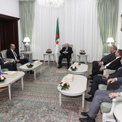 رئيس الجمهورية يستقبل وزير الداخلية الفرنسي 