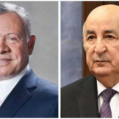 رئيس الجمهورية يجري مكالمة مع ملك المملكة الأردنية الهاشمية 