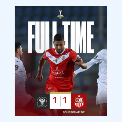 فريق شباب بلوزداد يحقق تعادلا ثمينا أمام المصري (مصر) 1-1