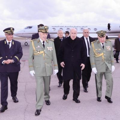 رئيس الجمهورية يصل إلى باتنة للإشراف على المراسم الجنائزية لرئيس الجمهورية  الأسبق اليامين زروال