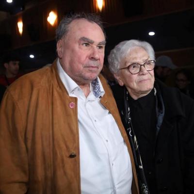 L'historien français Benjamin Stora en compagnie de la moudjahida Louisa Ighil Ahriz
