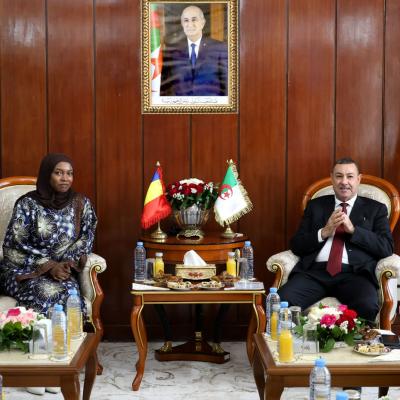 سعيود يستقبل وزيرة النقل التشادية