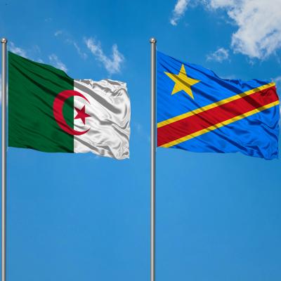 Drapeaux de l'Algérie et de la RD Congo