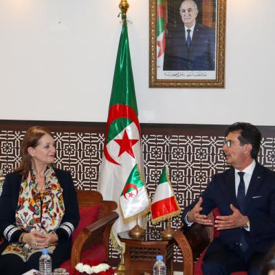 السيدة مداحي تستقبل وفد المجموعة البرلمانية للصداقة الإيطالية-الجزائرية  