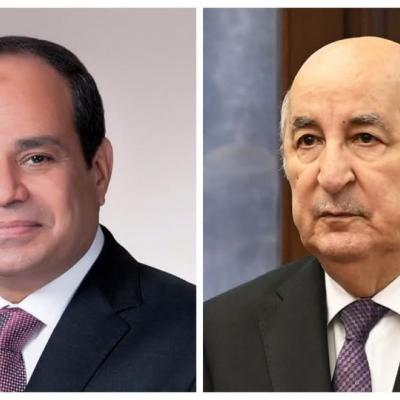 رئيس الجمهورية يتلقى مكالمة هاتفية من أخيه رئيس جمهورية مصر العربية الشقيقة