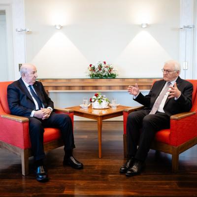 Entretien en tête-à-tête à Berlin entre le président de la République et son homologue allemand