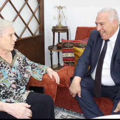 وزير المجاهدين يزور المجاهدة الرمز زهية خرف الله