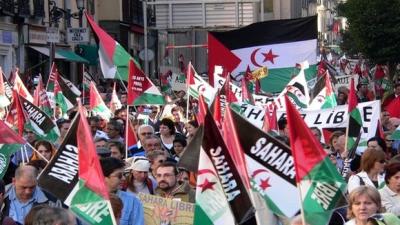 Grande marche à Madrid contre l'occupation du Sahara occidental