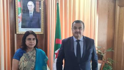 عرقاب مع سفيرة الهند بالجزائر