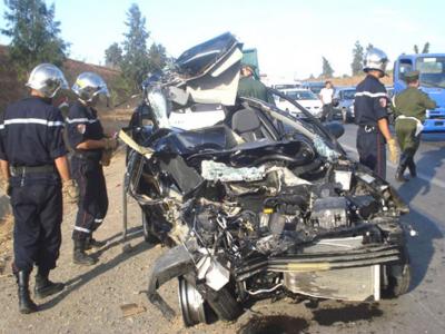 Photo d'un accident de voiture