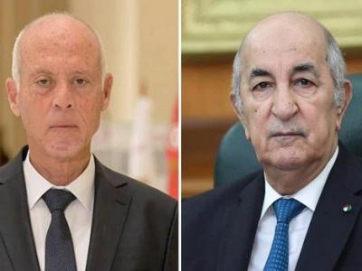 الرئيسان الجزائري والتونسي عبد المجيد تبون وقيس سعيد 