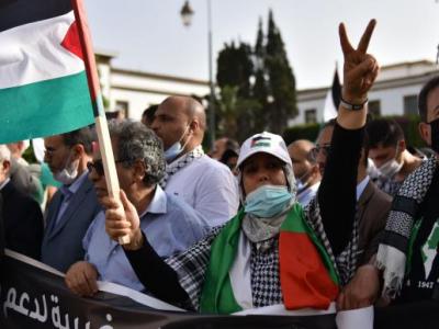 احتجاجات في المغرب ضد زيارة وزير الحرب الصهيوني