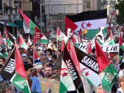 Grande marche à Madrid contre l'occupation du Sahara occidental