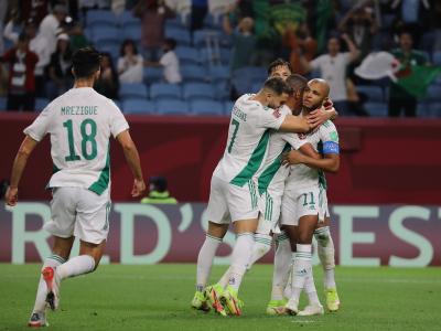 Joie des joueurs de l'équipe nationale de football