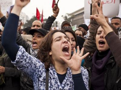 Protestation au Maroc