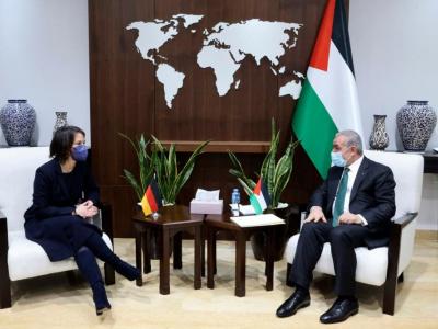رئيس الوزراء الفلسطيني ووزيرة الخارجية الألمانية