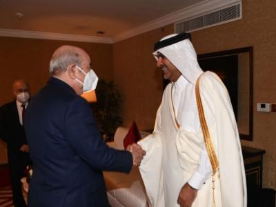 الرئيس تبون رفقة أمير دولة قطر