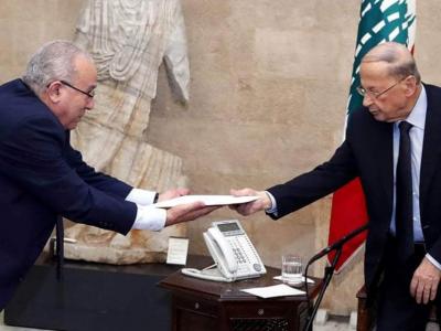 الرئيس اللبناني في استقبال وزير الشؤون الخارجية و الجالية بالخارج رمطان لعمامرة