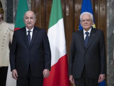 الرئيسان الجزائري عبد المجيد تبون والإيطالي سارجيو ماتاريلا