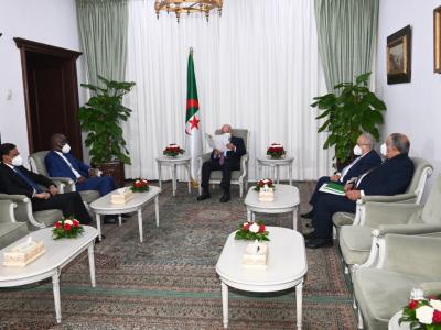 استقبال الرئيس تبون لوزير الخارجية الموريتاني 