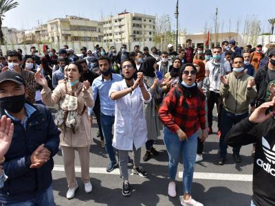 المغرب اعتصام للأساتذة المتعاقدين 